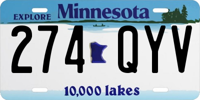 MN license plate 274QYV