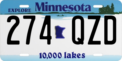 MN license plate 274QZD