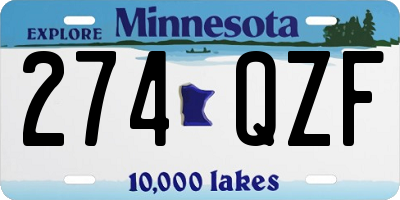 MN license plate 274QZF