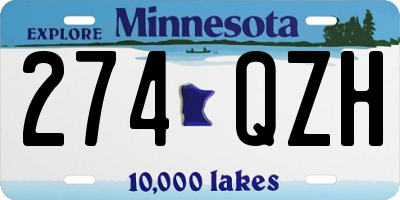 MN license plate 274QZH