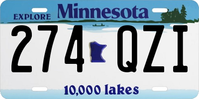 MN license plate 274QZI