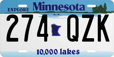 MN license plate 274QZK