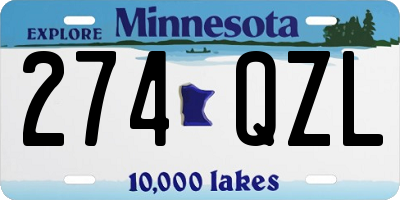MN license plate 274QZL