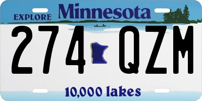 MN license plate 274QZM
