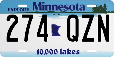 MN license plate 274QZN