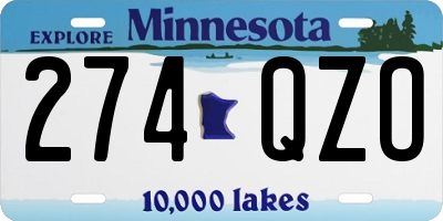 MN license plate 274QZO