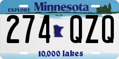 MN license plate 274QZQ