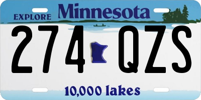 MN license plate 274QZS