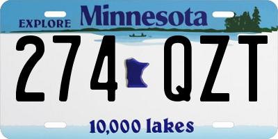 MN license plate 274QZT