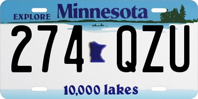 MN license plate 274QZU