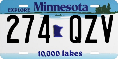 MN license plate 274QZV