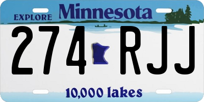 MN license plate 274RJJ