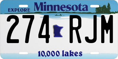 MN license plate 274RJM