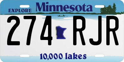MN license plate 274RJR