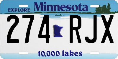 MN license plate 274RJX