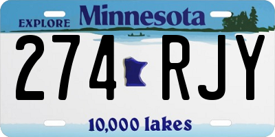 MN license plate 274RJY