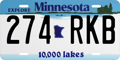 MN license plate 274RKB