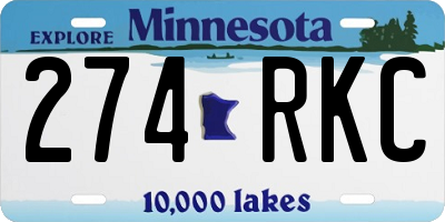 MN license plate 274RKC