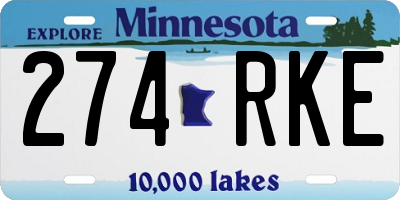 MN license plate 274RKE