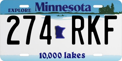 MN license plate 274RKF