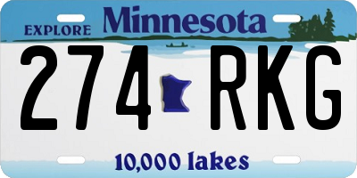 MN license plate 274RKG