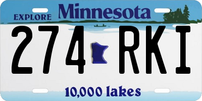 MN license plate 274RKI