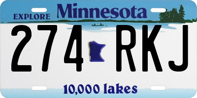 MN license plate 274RKJ
