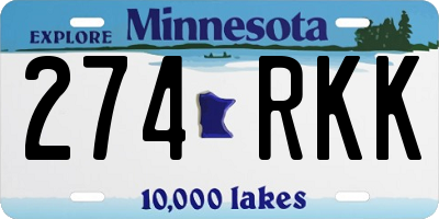 MN license plate 274RKK
