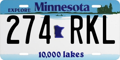 MN license plate 274RKL