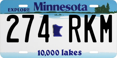 MN license plate 274RKM