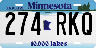 MN license plate 274RKQ