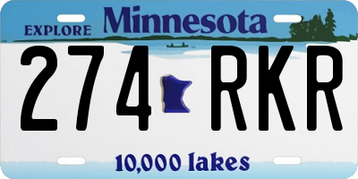 MN license plate 274RKR