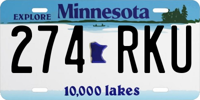 MN license plate 274RKU