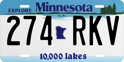 MN license plate 274RKV