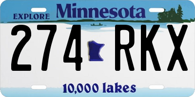 MN license plate 274RKX