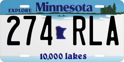 MN license plate 274RLA