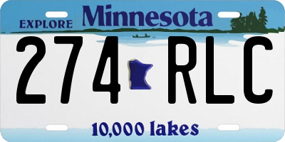 MN license plate 274RLC