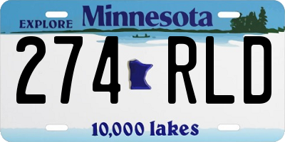 MN license plate 274RLD