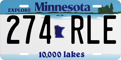 MN license plate 274RLE