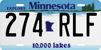 MN license plate 274RLF