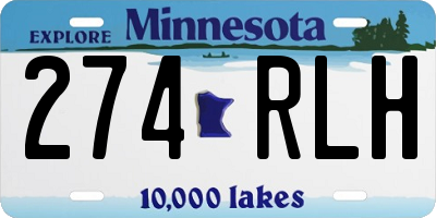 MN license plate 274RLH