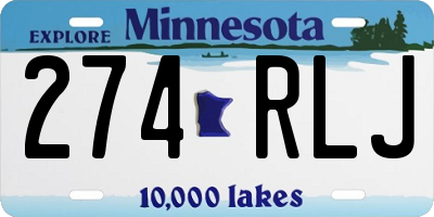 MN license plate 274RLJ