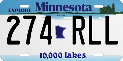 MN license plate 274RLL