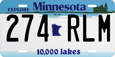 MN license plate 274RLM