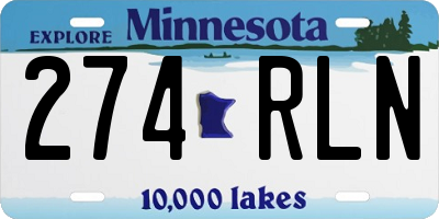 MN license plate 274RLN