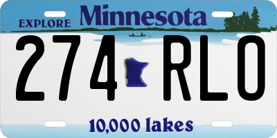 MN license plate 274RLO