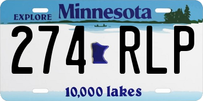 MN license plate 274RLP