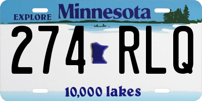 MN license plate 274RLQ