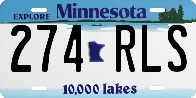 MN license plate 274RLS