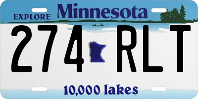 MN license plate 274RLT